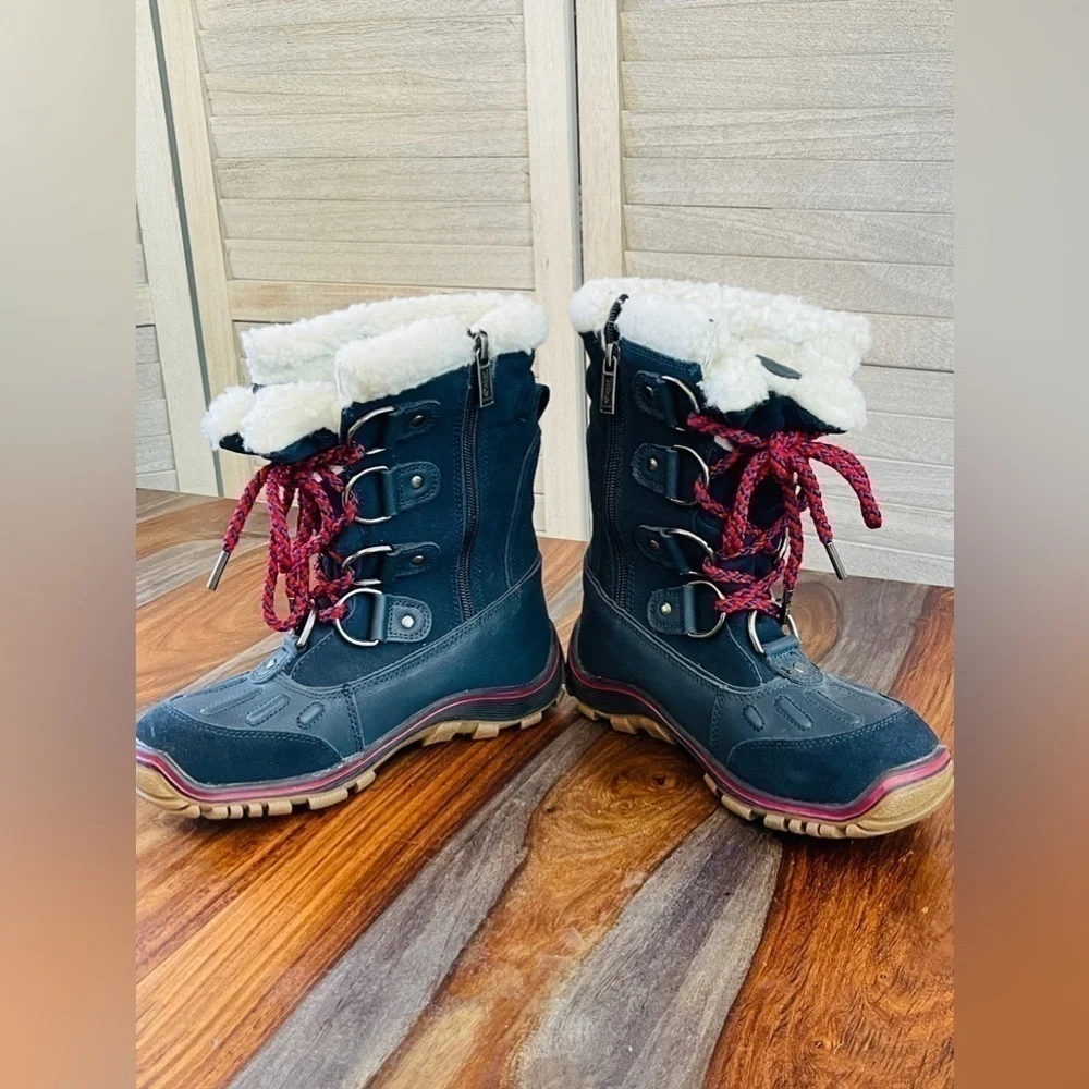 Pajar Canada Alina Waterproof Navy Winter Boots Women’s Size 6-6.5